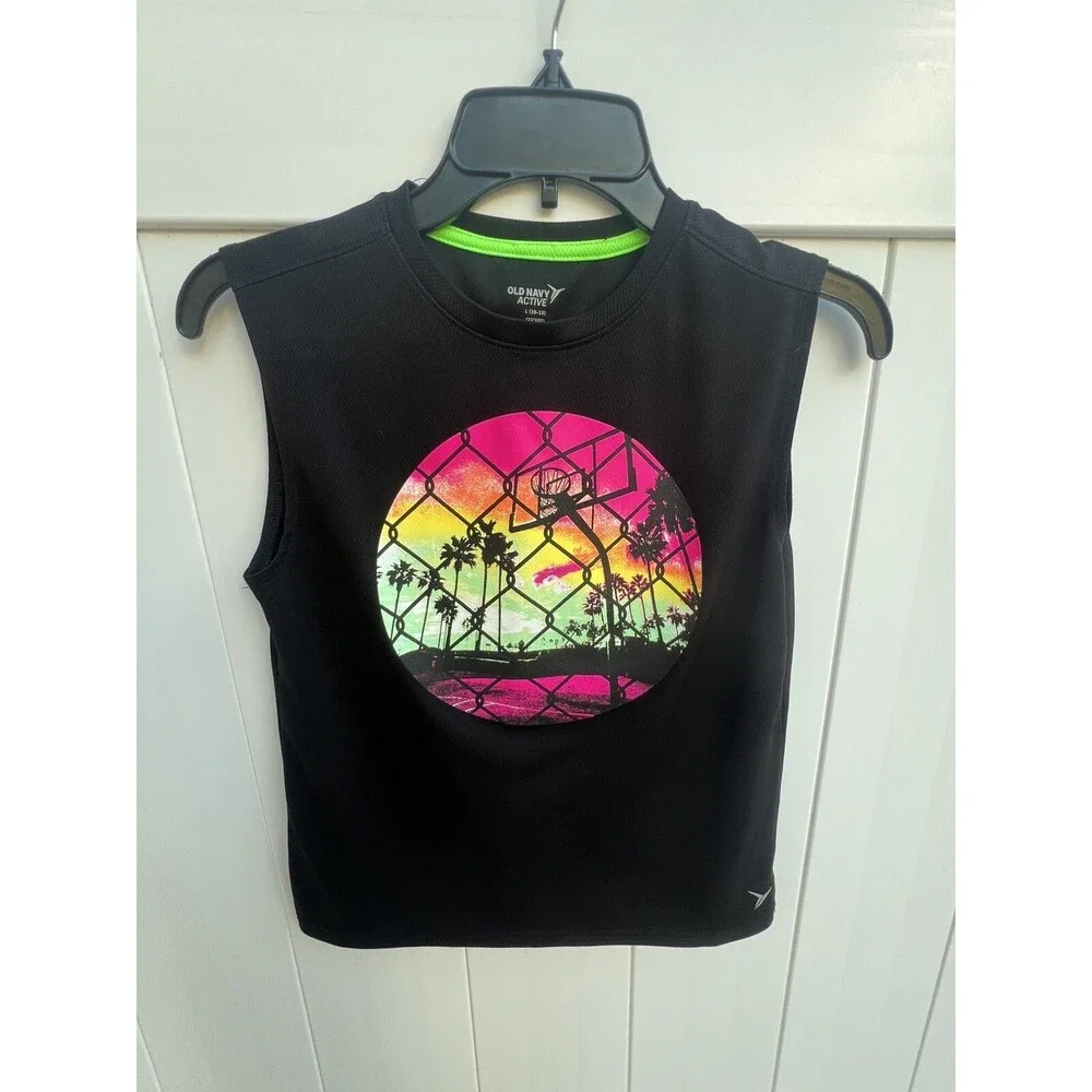 Old Navy Active Boys Youth Large (10-12) Sleeveless Tank Top Basketball